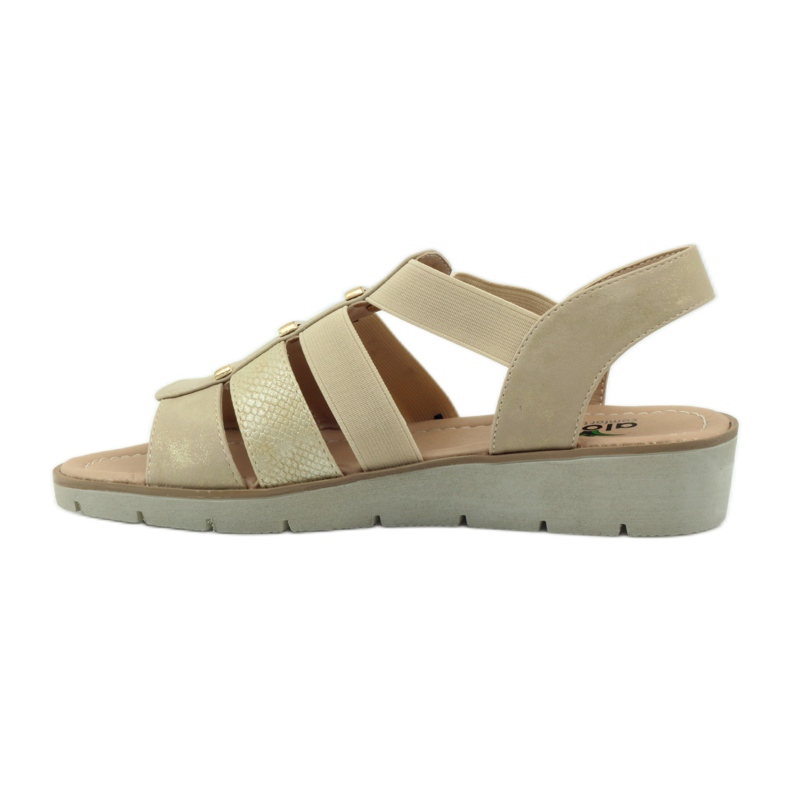 Super bequeme Aloeloe Sandalen braun gelb 2