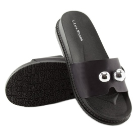 Schwarze schwarze Damenhausschuhe 1897 Schwarz 1