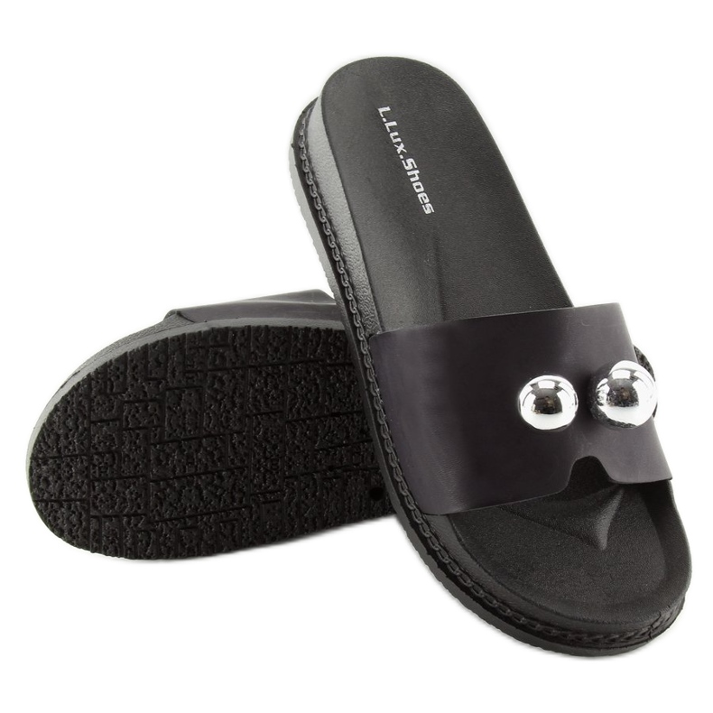 Schwarze schwarze Damenhausschuhe 1897 Schwarz 1