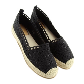 BB11 Espadrilles aus schwarzer Spitze 2