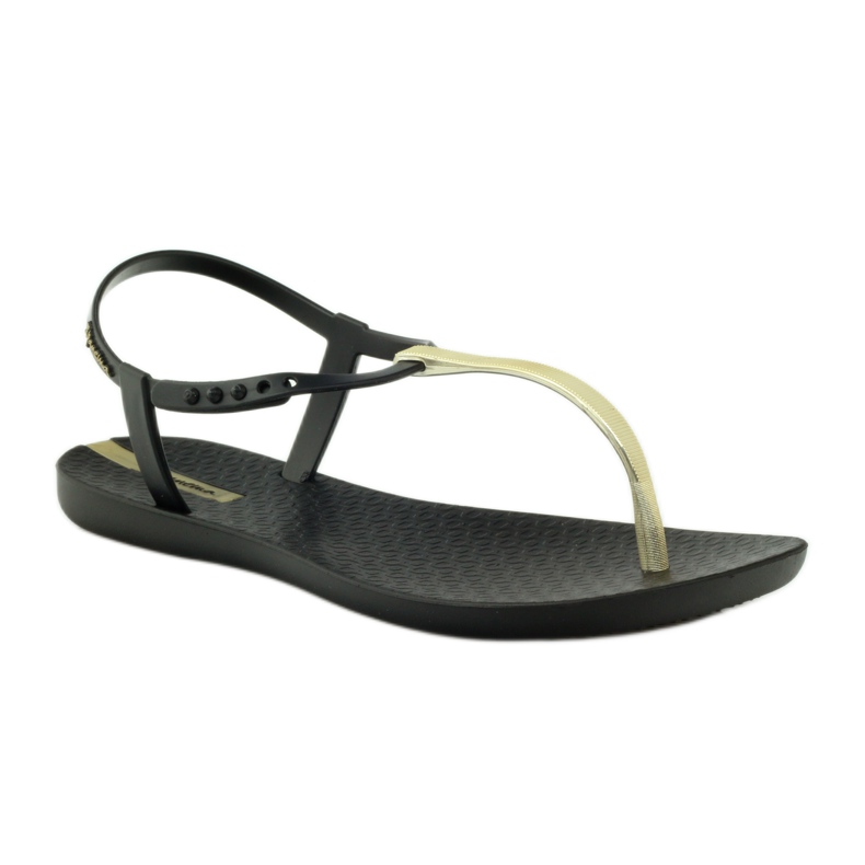 Ipanema 82283 schwarzgoldene Flip-Flops gelb 1