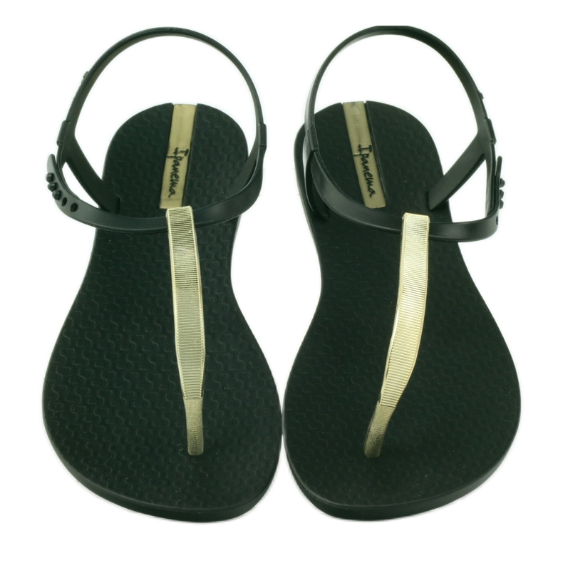 Ipanema 82283 schwarzgoldene Flip-Flops gelb 4