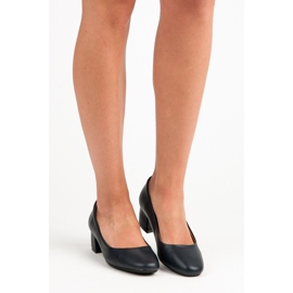 Lovery Marineblaue Pumps mit niedrigen Absätzen 1