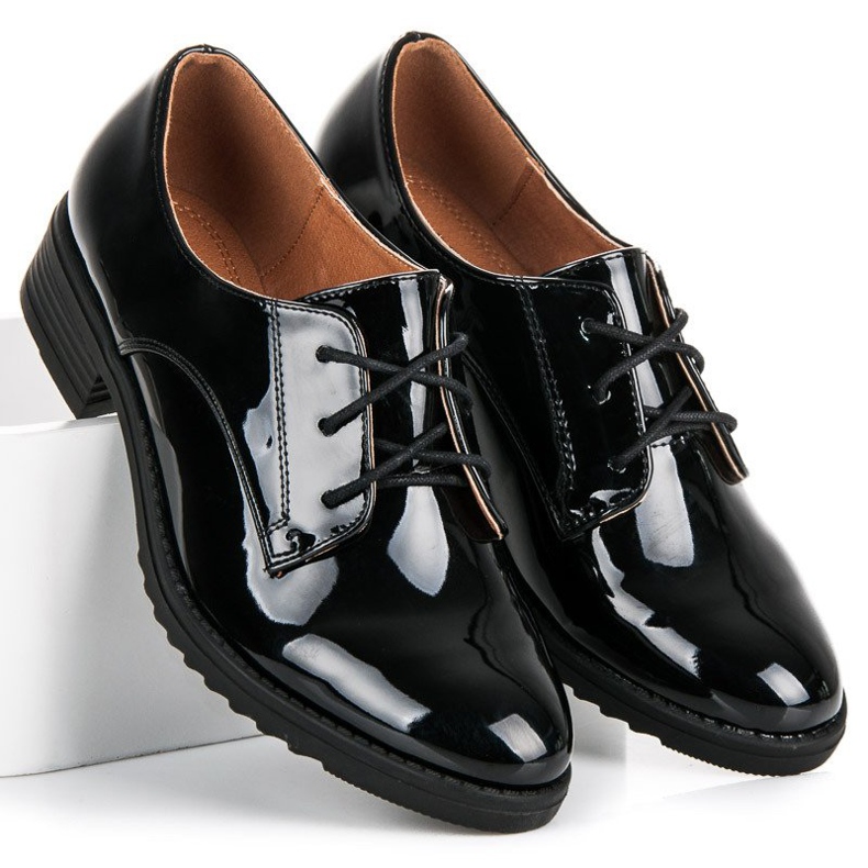 Lovery Elegante Lackschuhe schwarz 1