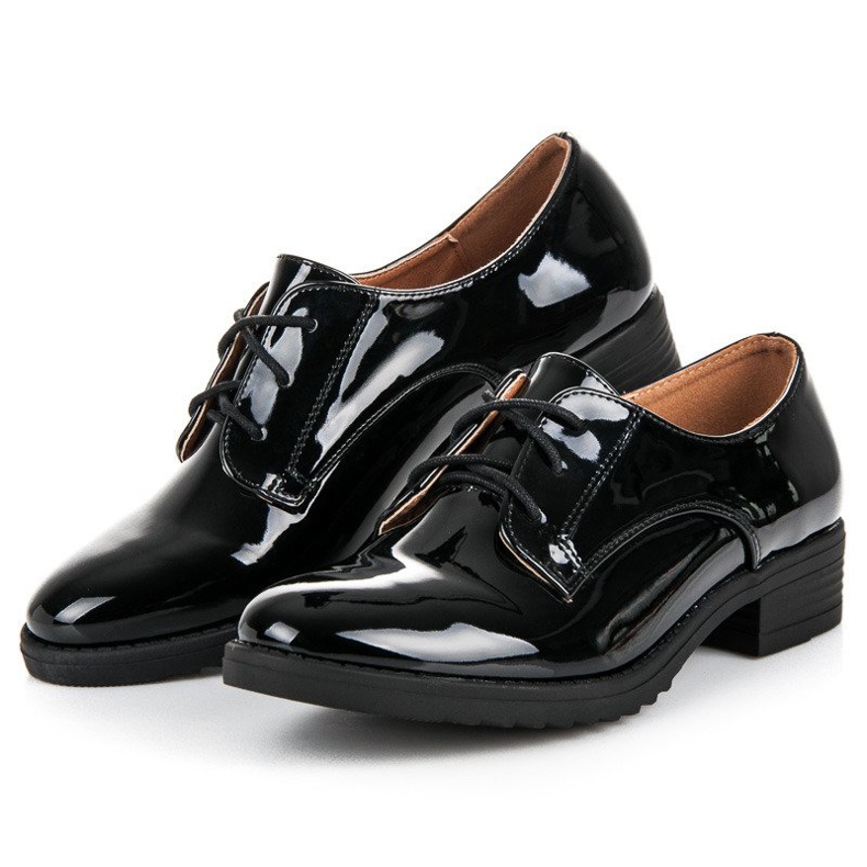 Lovery Elegante Lackschuhe schwarz 2