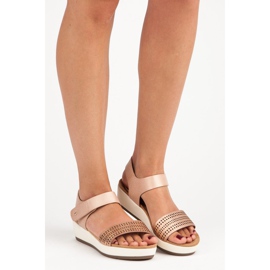 Stilvolle Vinceza-Sandalen mit Klettverschluss rosa 1