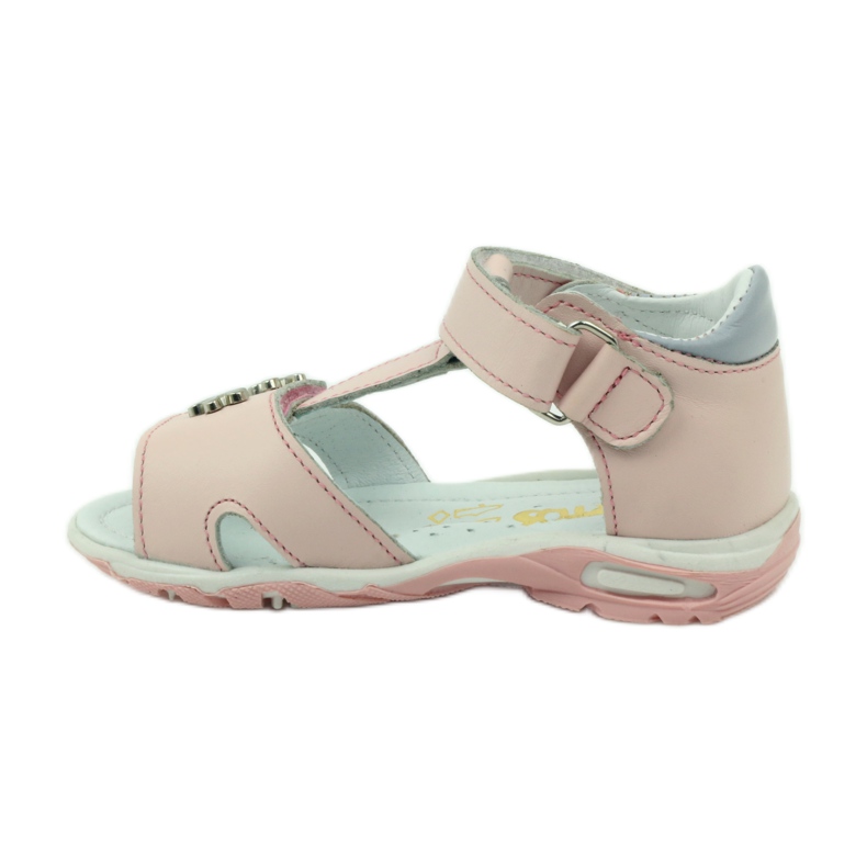 Sandalen mit Klettverschluss Bartuś 138 pink rosa grau 2