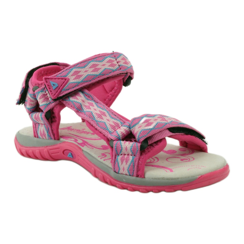 American Club Sandale mit Einsatz aus amerikanischem 5268-Leder violett rosa 1