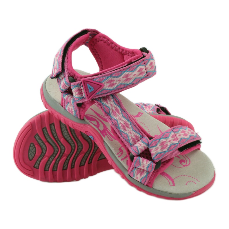 American Club Sandale mit Einsatz aus amerikanischem 5268-Leder violett rosa 3