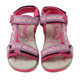 American Club Sandale mit Einsatz aus amerikanischem 5268-Leder violett rosa 4