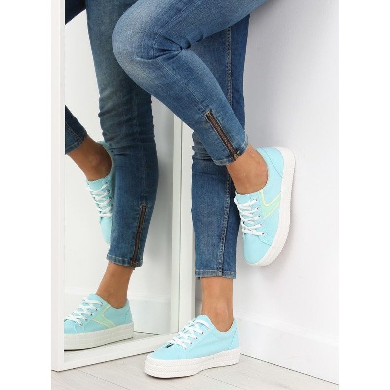 Blaue K1831401 Celeste Sneakers mit hohen Sohlen 1