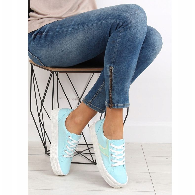 Blaue K1831401 Celeste Sneakers mit hohen Sohlen 2