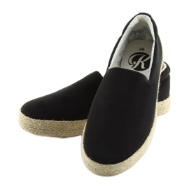 Schwarze Espadrilles zum Hineinschlüpfen k1833801 negro 1