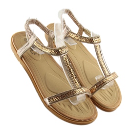 Goldene Damensandalen FM5035 LT.GOLD 2