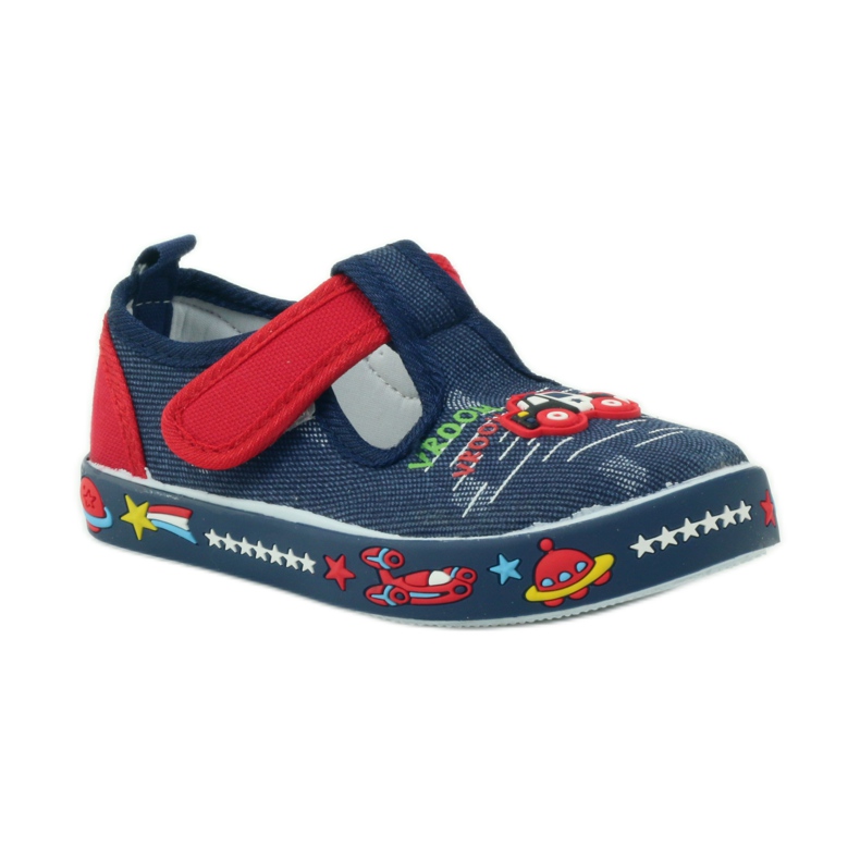 American Club Amerikanische Sneaker mit Lederinnensohle marineblau rot 1