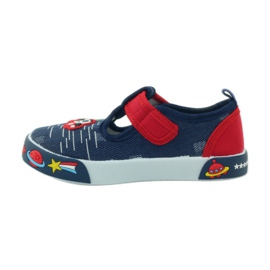 American Club Amerikanische Sneaker mit Lederinnensohle marineblau rot 2