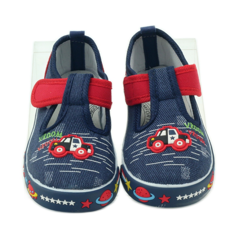 American Club Amerikanische Sneaker mit Lederinnensohle marineblau rot 4