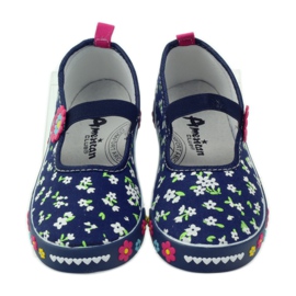 American Club Amerikanische Sneaker mit Lederinnensohle marineblau 4