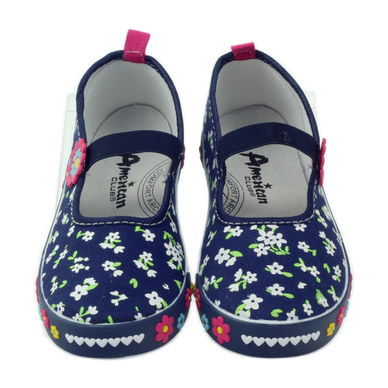 American Club Amerikanische Sneaker mit Lederinnensohle navy blau 4