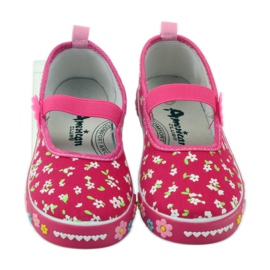 American Club Amerikanische Sneaker mit Lederinnensohle rosa 4