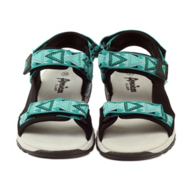 American Club Sandale mit Einsatz aus amerikanischem 6102-Leder grün schwarz 4