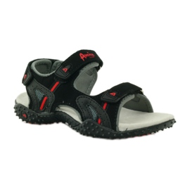 American Club Sandale mit Einsatz aus amerikanischem 5267-Leder schwarz 1