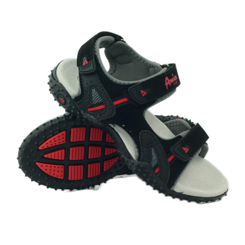 American Club Sandale mit Einsatz aus amerikanischem 5267-Leder schwarz 3