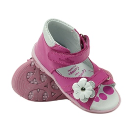 Ren But Ledermädchen -Ledersandalen mit einer Blume 097 Pink rosa 3