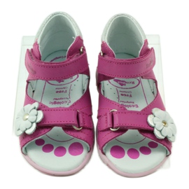 Ren But Ledermädchen -Ledersandalen mit einer Blume 097 Pink rosa 4