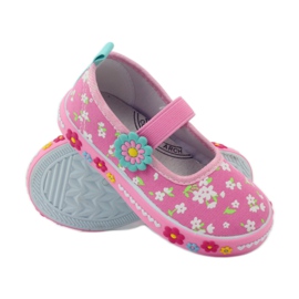 American Club Amerikanische Sneaker mit Lederinnensohle grün gelb rosa 4