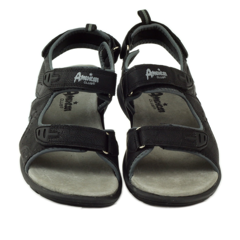American Club Sandalen mit einem amerikanischen Ledereinsatz von 1906 schwarz 4