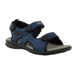 American Club Sandalen mit einem amerikanischen Ledereinsatz von 1906 marineblau 1