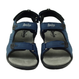 American Club Sandalen mit einem amerikanischen Ledereinsatz von 1906 marineblau 4