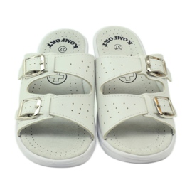 American Club Bequeme medizinische Hausschuhe American 3/2018 weiß 5