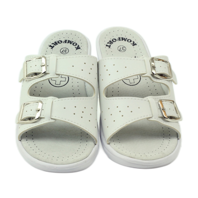 American Club Bequeme medizinische Hausschuhe American 3/2018 weiß 5