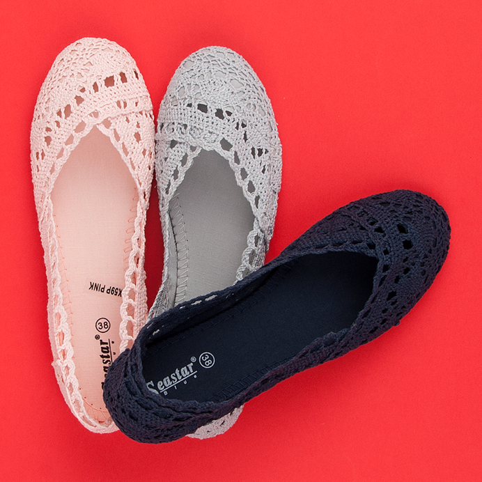 Seastar Ballerinas aus grauer Spitze 1