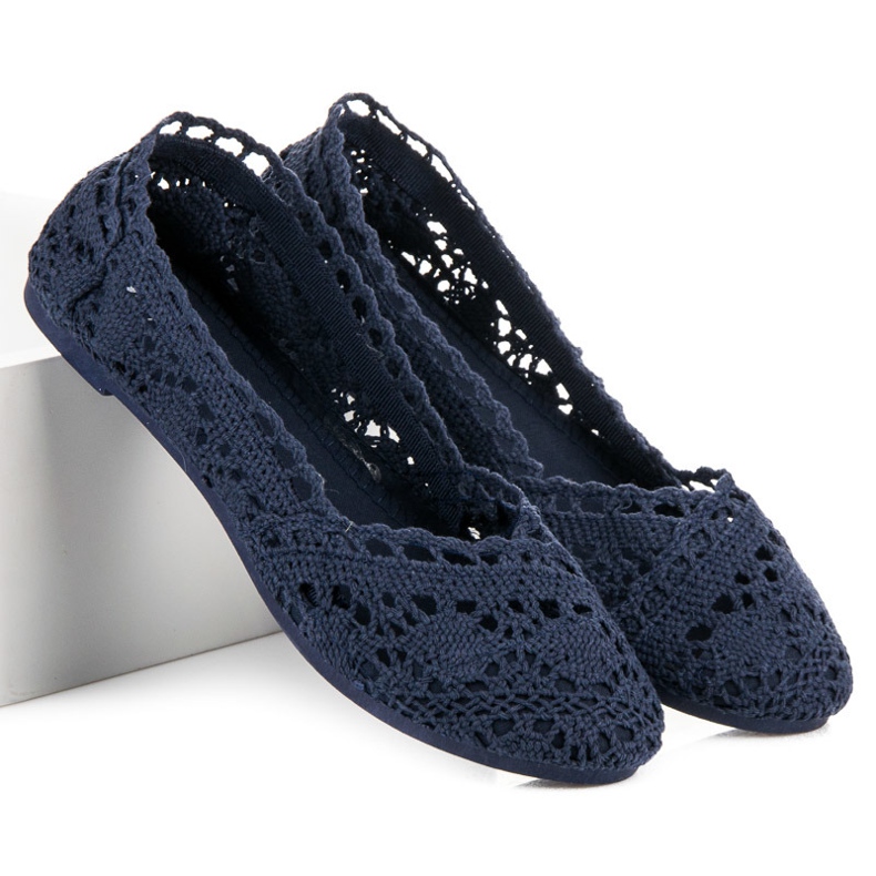 Seastar Ballerinas aus marineblauer Spitze 2