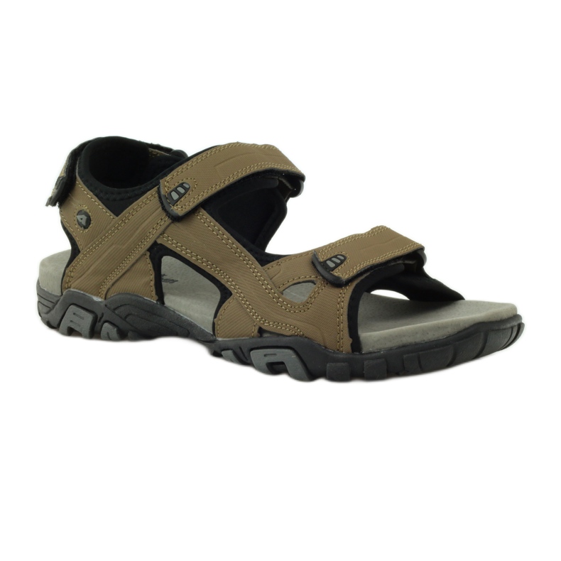 American Club Amerikanische 0072 braune Sportsandalen 1