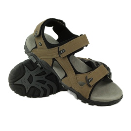 American Club Amerikanische 0072 braune Sportsandalen 3