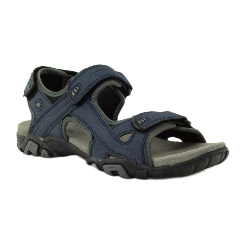 American Club Amerikanische 0072 marineblaue Sportsandalen grau navy blau 1