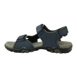 American Club Amerikanische 0072 marineblaue Sportsandalen grau navy blau 2