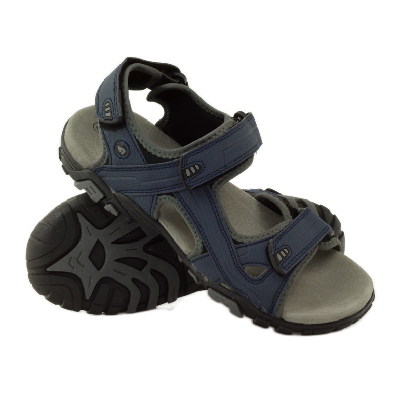 American Club Amerikanische 0072 marineblaue Sportsandalen grau navy blau 3