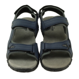 American Club Amerikanische 0072 marineblaue Sportsandalen grau navy blau 4