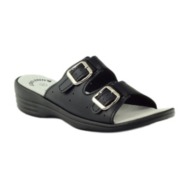 American Club Bequeme medizinische Hausschuhe American 2/2018 schwarz 1