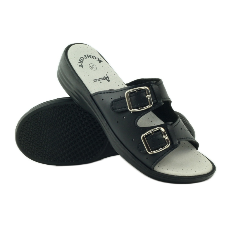 American Club Bequeme medizinische Hausschuhe American 2/2018 schwarz 3