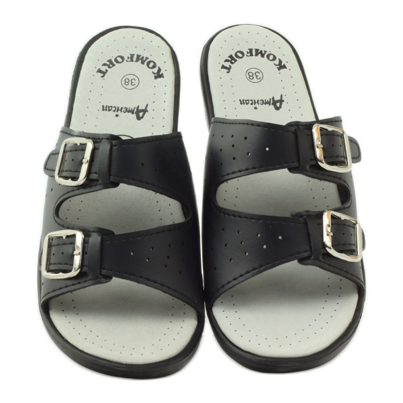 American Club Bequeme medizinische Hausschuhe American 2/2018 schwarz 4