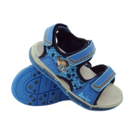 American Club Leuchtende Sandalen aus amerikanischem Leder blau 3