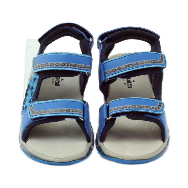American Club Leuchtende Sandalen aus amerikanischem Leder blau 4