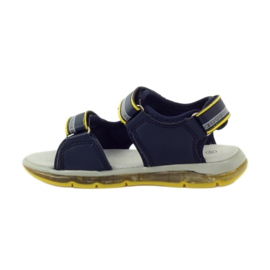 American Club Leuchtende Sandalen aus amerikanischem Leder marineblau 2
