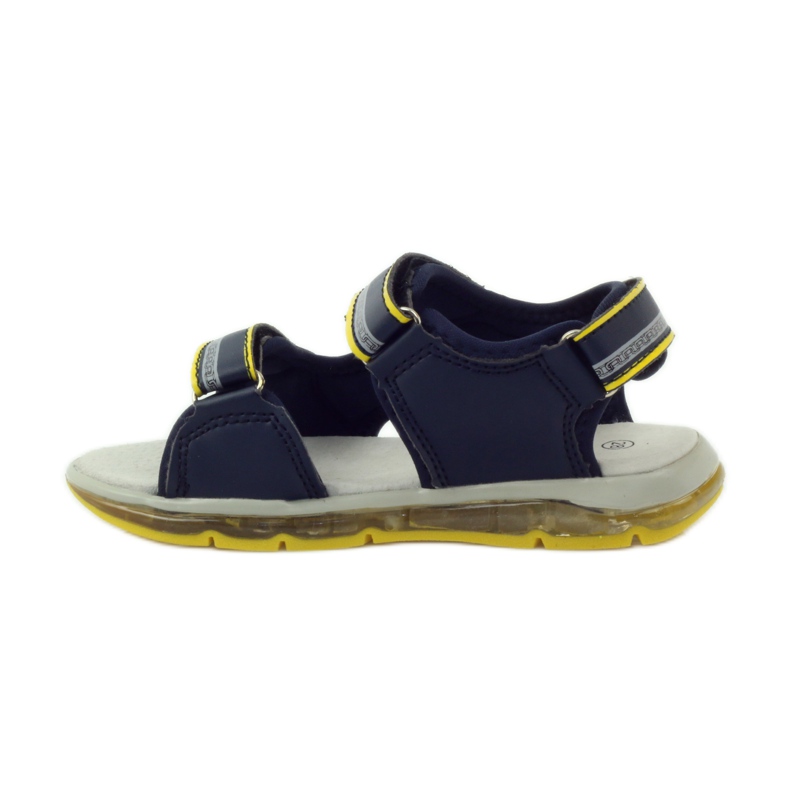 American Club Leuchtende Sandalen aus amerikanischem Leder marineblau 2